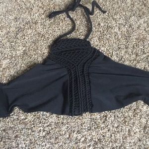 knitted high neck bikini top